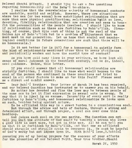 Mar 1950 letter with response